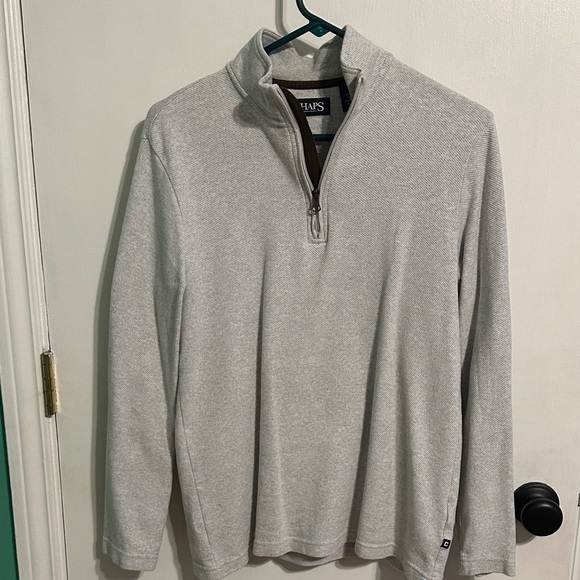 Chaps Other - Chaps Men's Light Gray Zip-Up Sweater size Small